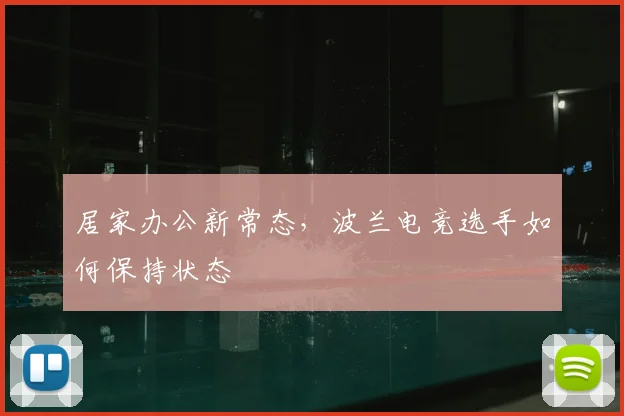 居家办公新常态，波兰电竞选手如何保持状态